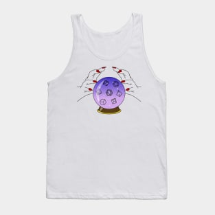 Roll for Your Fate - Polyhedral Dice Crystal Ball Tank Top